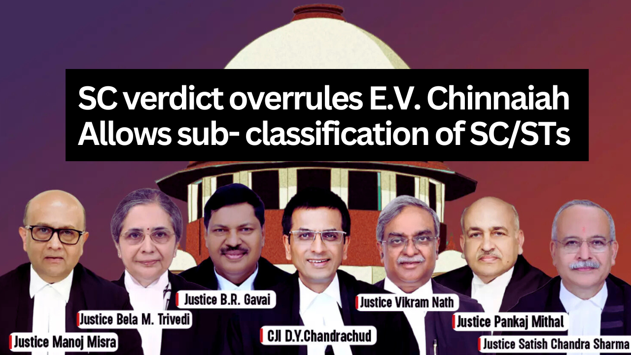 Supreme Court’s verdict on sub-classification of SCs and STs for Reservation